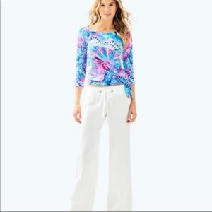 Lilly Pulitzer white linen beach pants. NWOT